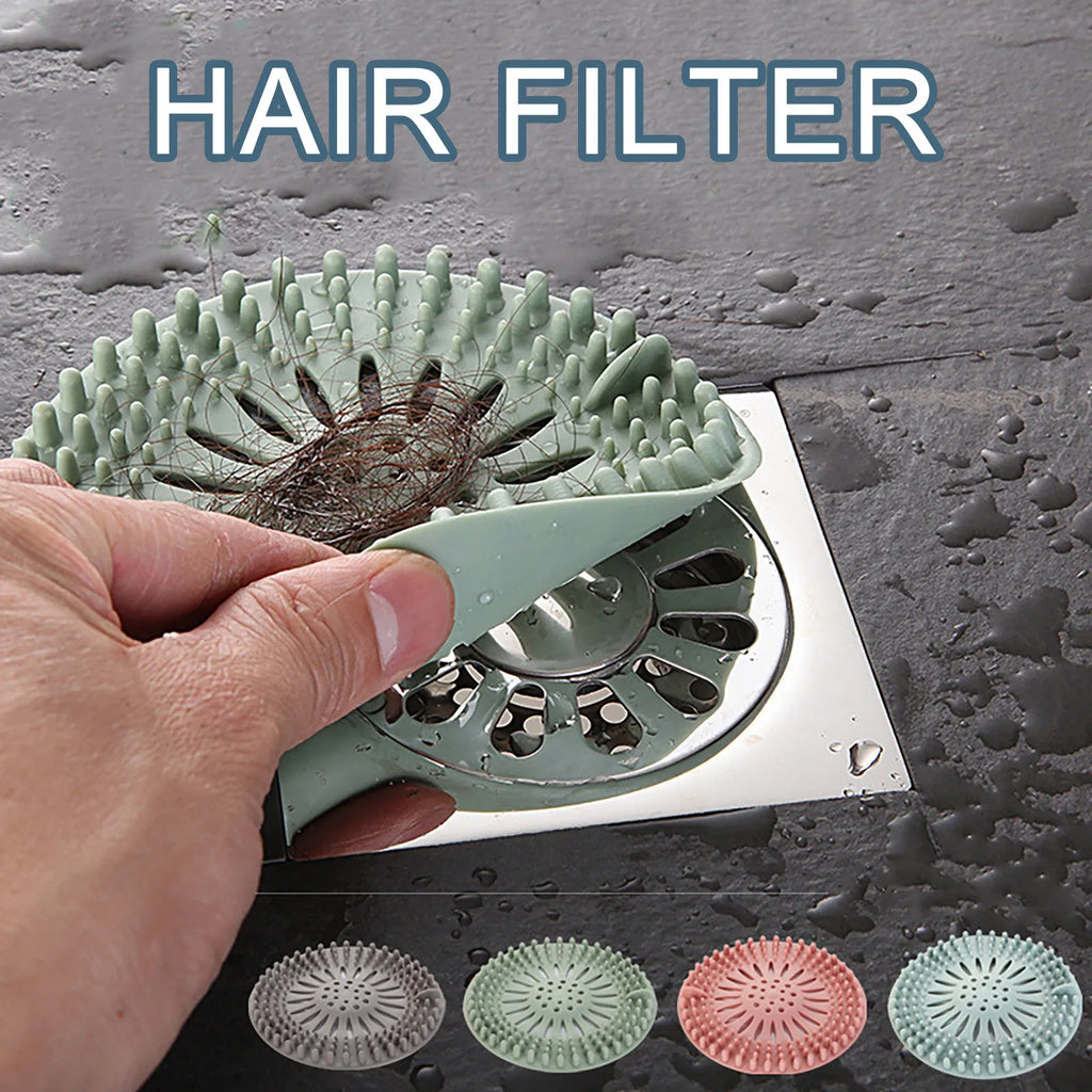 Silicone Hair Catcher Drain Strainer – Shower & Sink Stopper