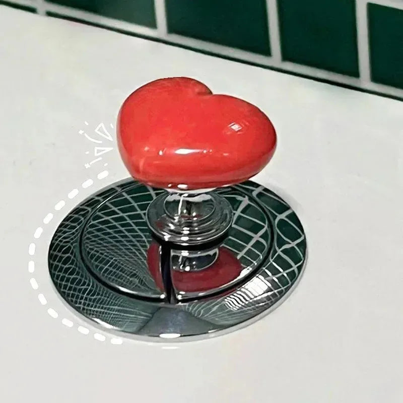 Heart-Shaped Toilet Flush Button Covers with Nail Guards – 10 Pack