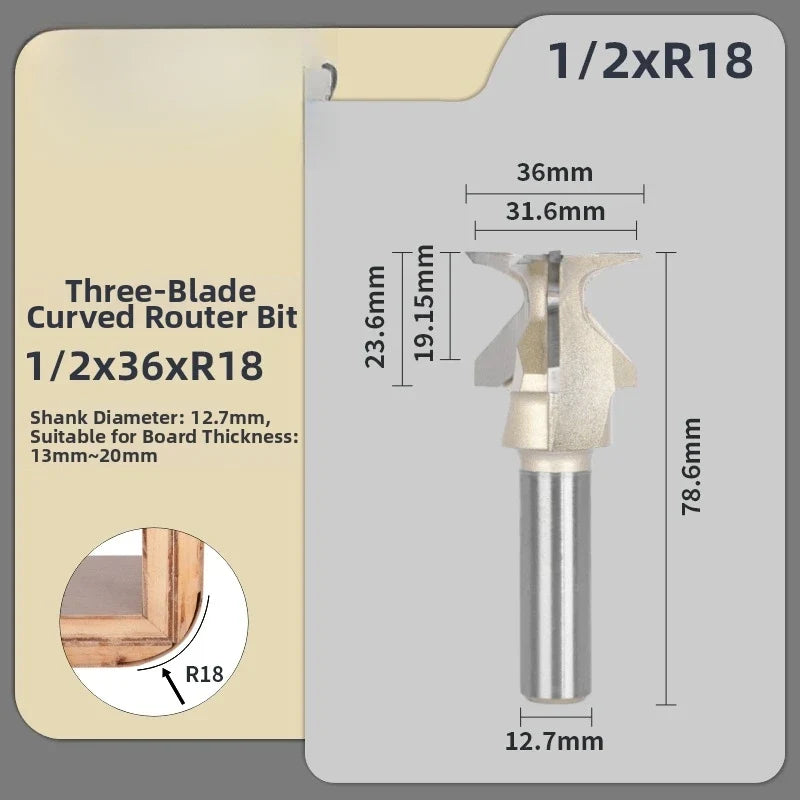12.7mm Round Nose Router Bit – Arc Bending Wood Routing Tool