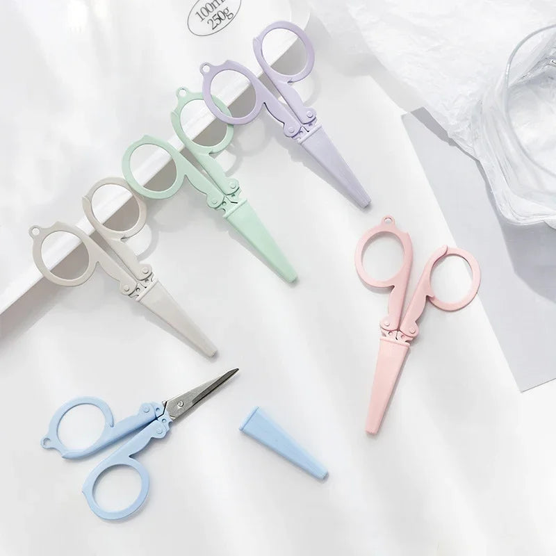 Kawaii Folding Scissors Mini Keychain | Morandi Color Craft Tool