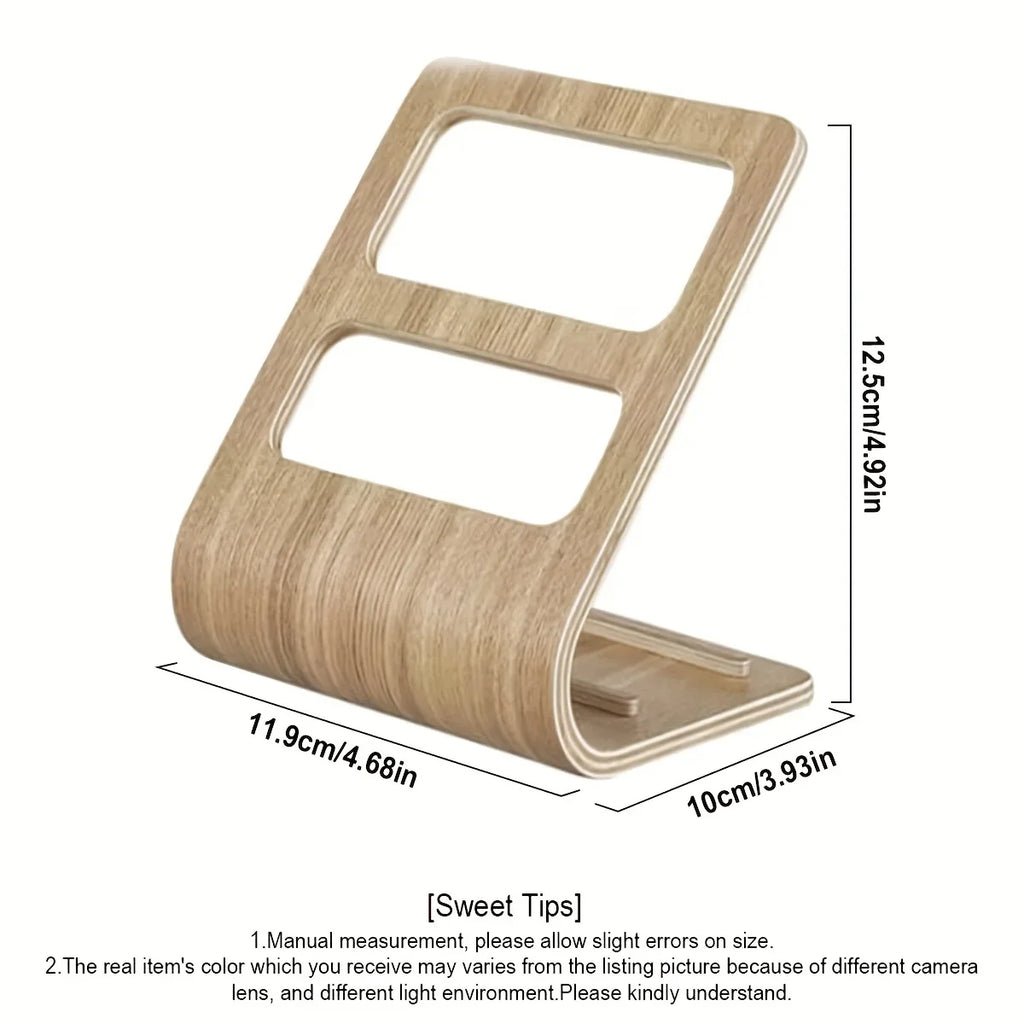 Home Remote Holder Wooden Control No Assembly Caddy 2-Slot Media