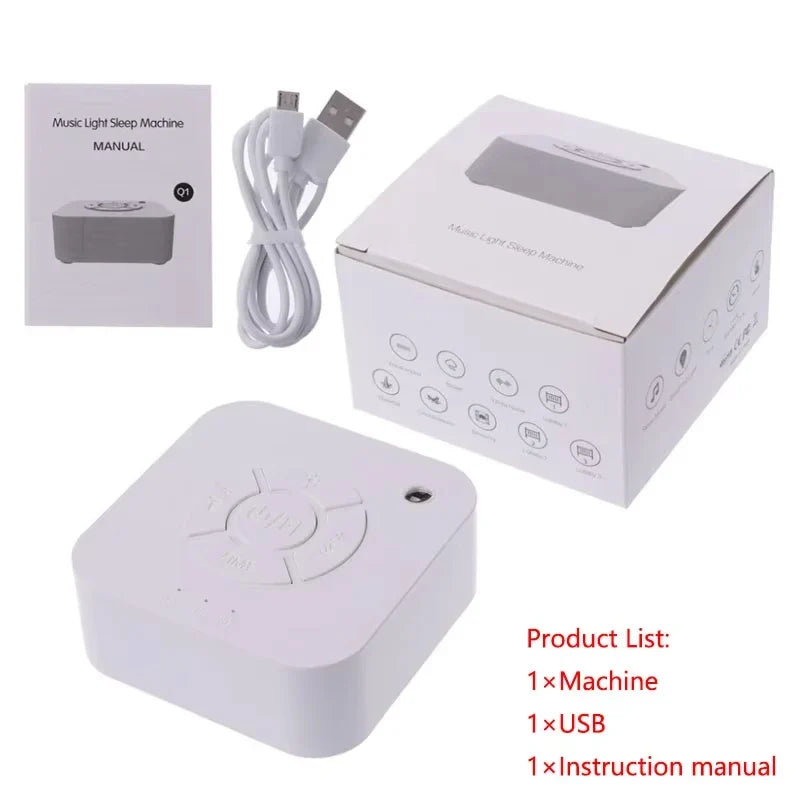 White Noise Machine USB Rechargeable | 9 Sounds, Timer, Sleep Aid