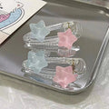 Y2K Star Pentagram Hair Clip – Pink & Blue Resin Hairpin