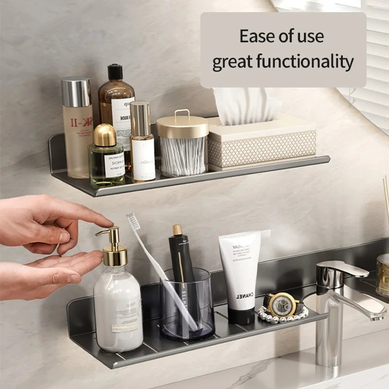 Aluminum Bathroom Wall Shelf & Washbasin Storage Rack | YUNJIEYA