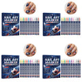12-Piece Football Nail Art Marker Set – Quick-Dry Soccer Pens