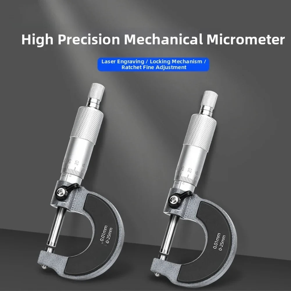 Mechanical Outside Micrometer 0–100mm Metric Gauge | 0.01mm