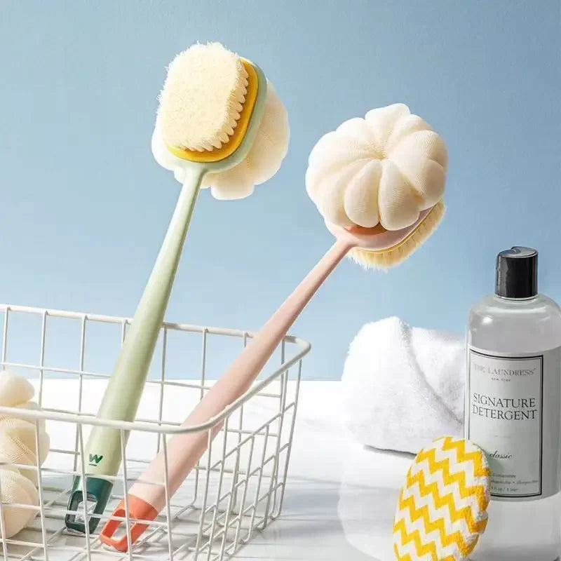 Double-sided Bath Brush Long Handle Soft Bristle Household Body