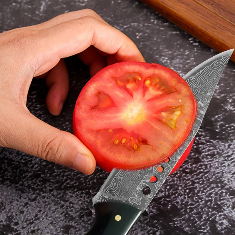 InLeung Damascus Steel Chef Knife – Sharp Wood Handle