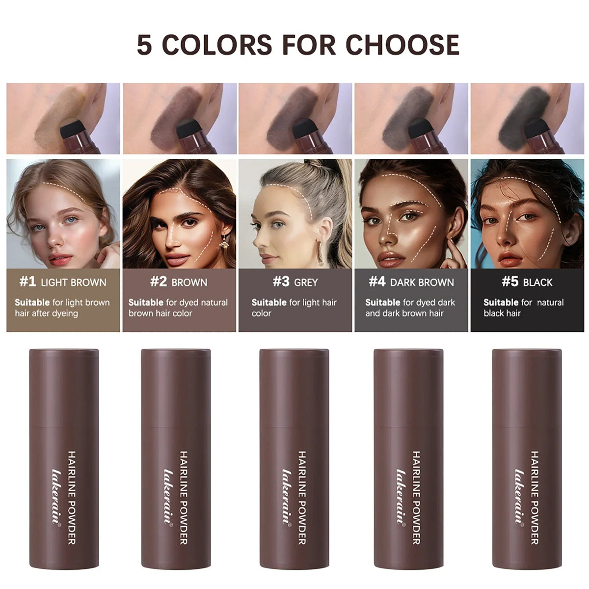 Lakerain Waterproof Hairline & Root Concealer Powder Pen