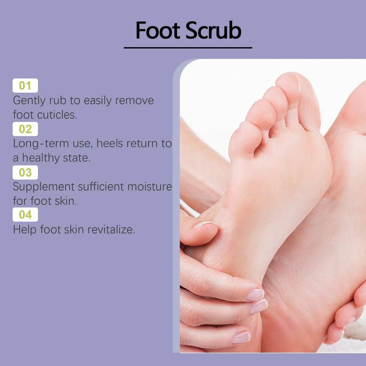 Bamboo Charcoal Sea Salt Foot Scrub – Dead Skin Removal