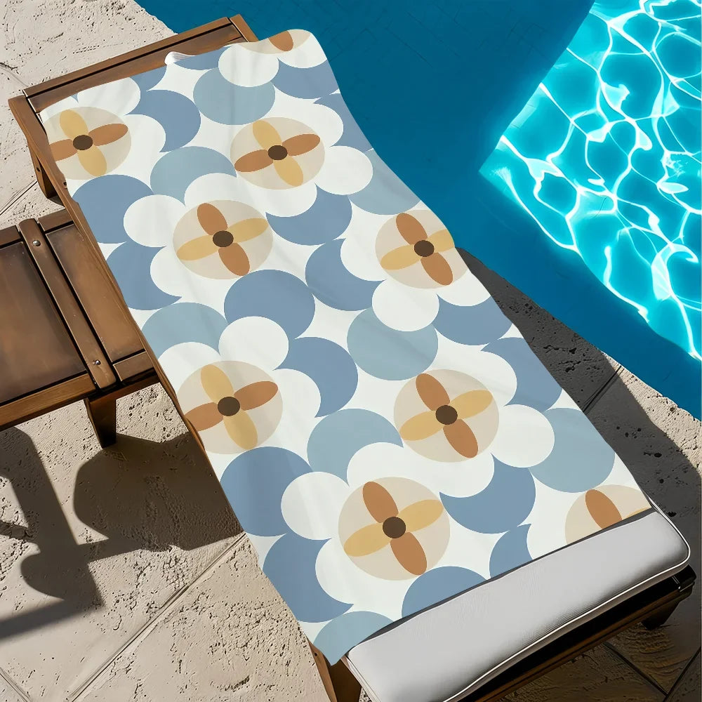 Flower Cartoon Quick-Dry Beach Towel | Pool, Gym & Travel