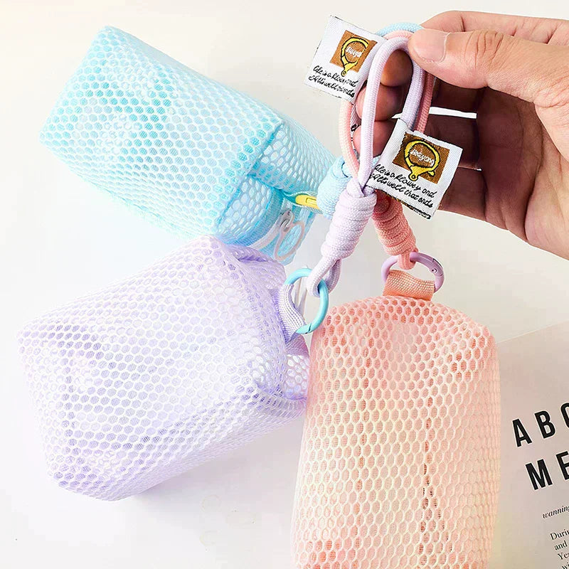 Mini Mesh Coin Purse – Vibrant Zipper Pouch for Women