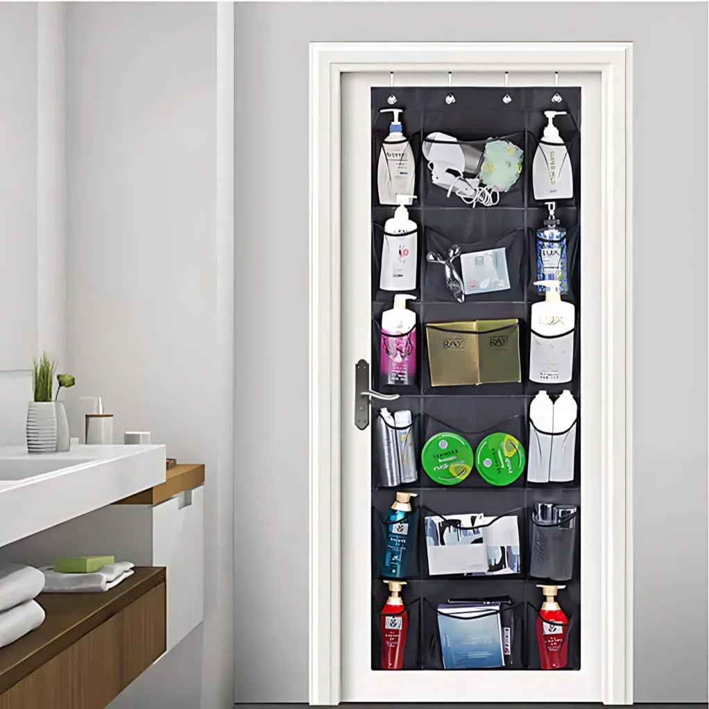 Over Door Shoe Rack 24 Large Mesh Pockets Hanging Organizer Closet