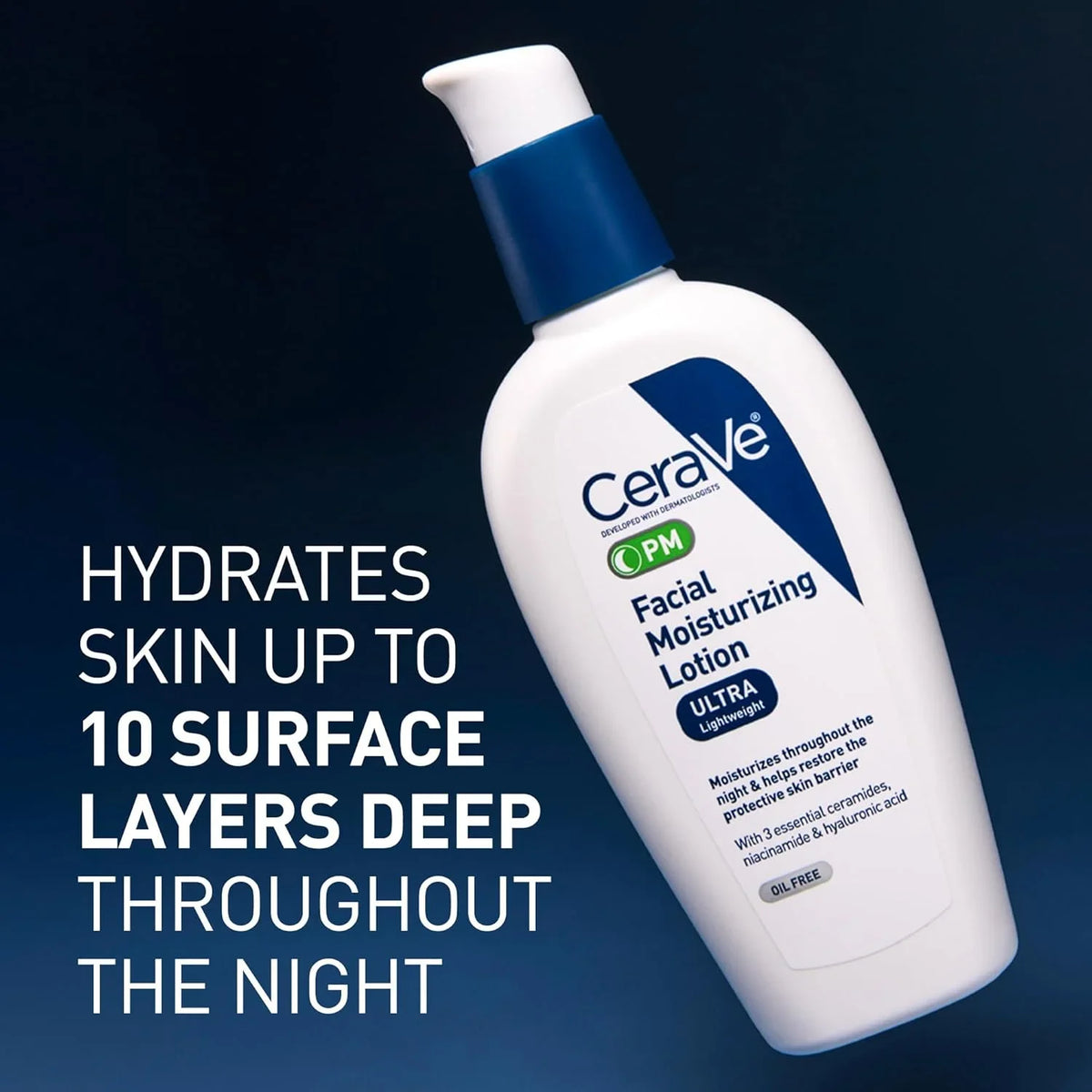 CeraVe PM Night Moisturizer – Hyaluronic Acid & Ceramides 3oz