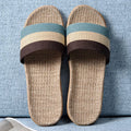Men's Linen Flax Non-Slip Indoor Slippers | Summer Slides
