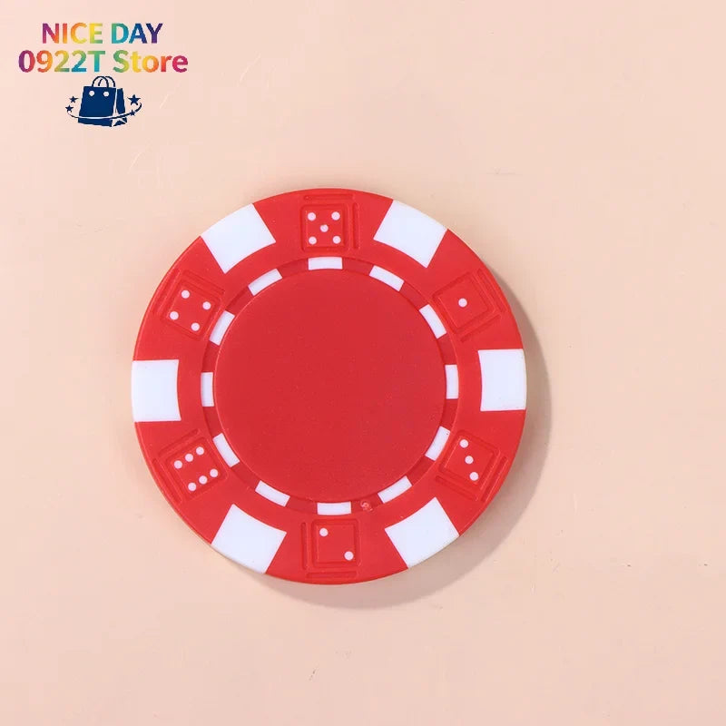 ABS Plastic Casino Texas Hold'em Metal Coins Game Chip Accessories X