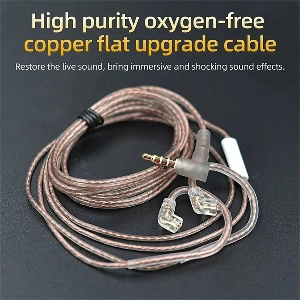 OFC Twisted 2-Pin Upgrade Cable for KZ ZS10 IEM Earphones
