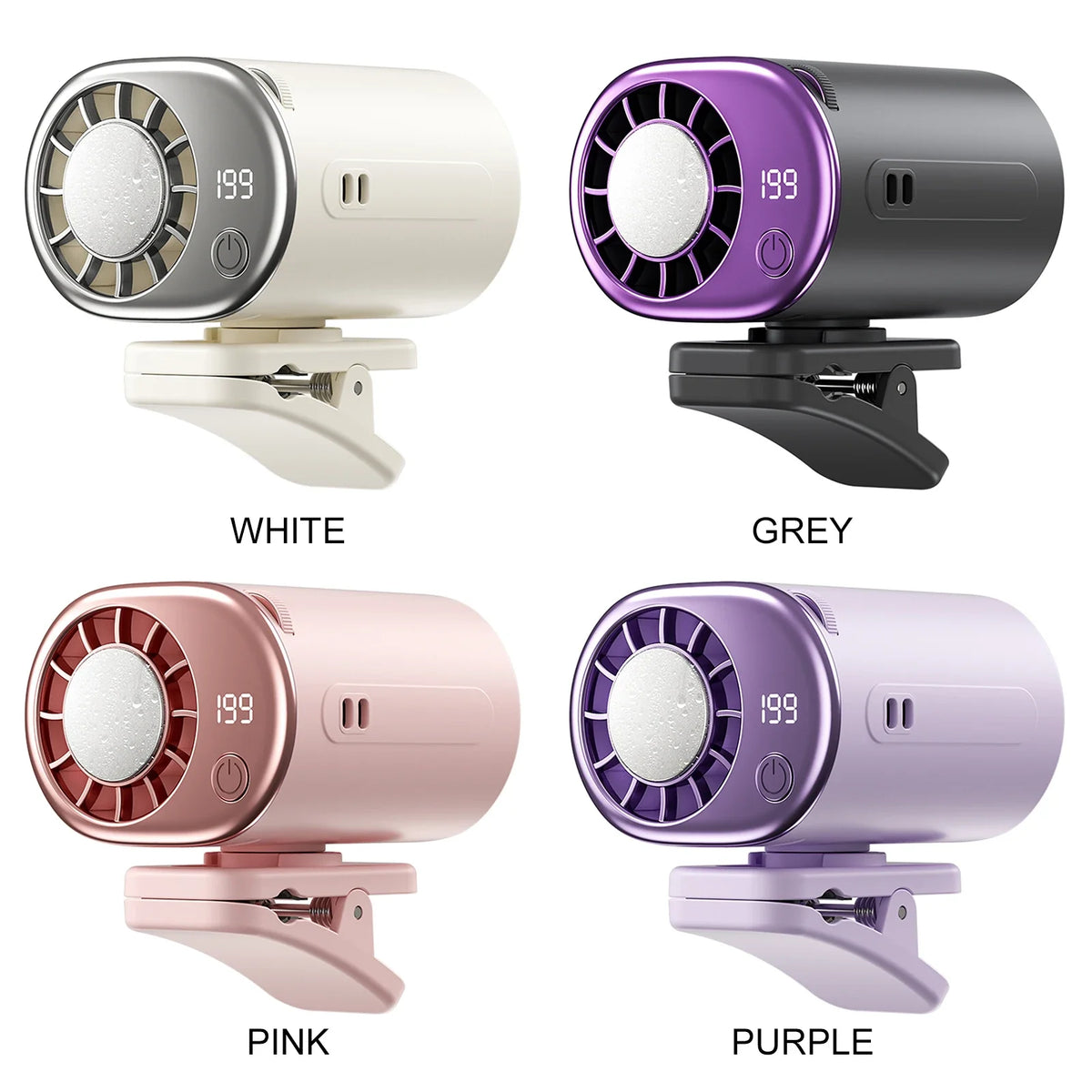 USB Backseat Cooling Fan 360 Rotation Car Clip Cooler 199 Speeds
