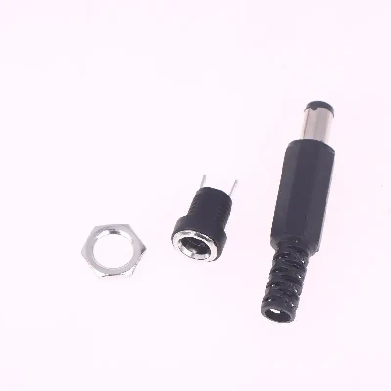 5.5x2.1mm DC Barrel Connector Pairs – Male Plug & Female Jack 5pk
