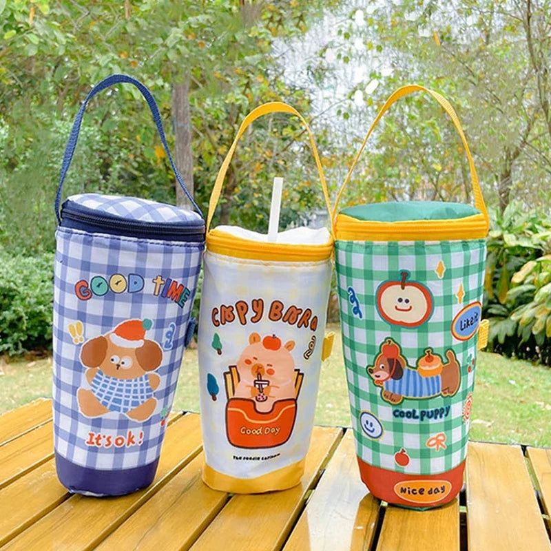 Insulated Cup Carrier Tote Bag – Oxford Cloth Tumbler Sleeve
