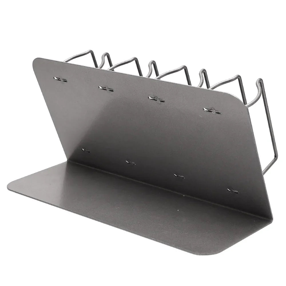 4-Slot Steel Hair Clipper Storage Rack | Salon Tool Holder
