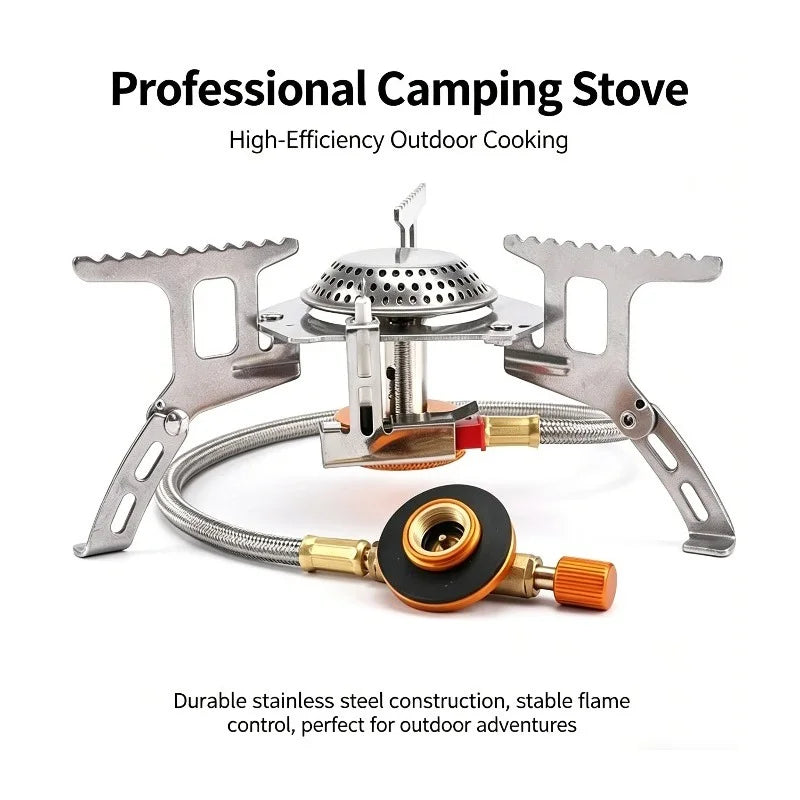 Portable Windproof Camping Gas Stove | Outdoor Hiking Burner