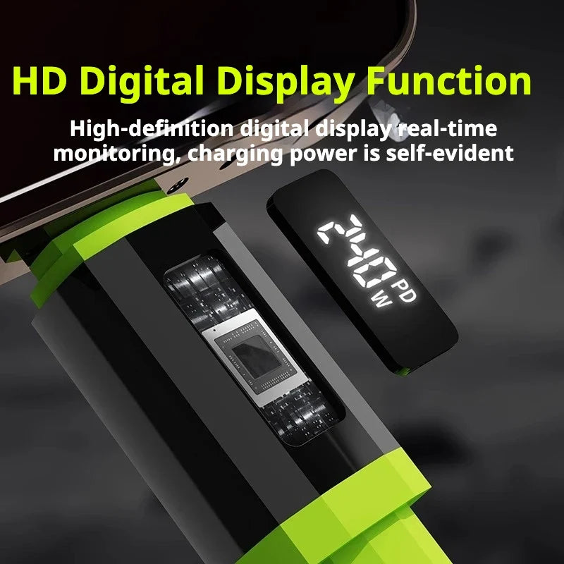 240W Fast Charging USB-C Cable – 4 Lengths, Multi-Device
