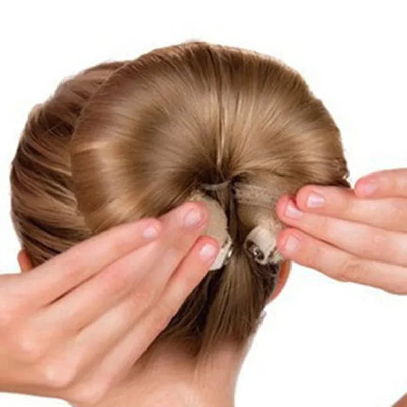 3-Set Hair Styling Kit – Sponge Bun Curler, Hairbands & Scrunchie
