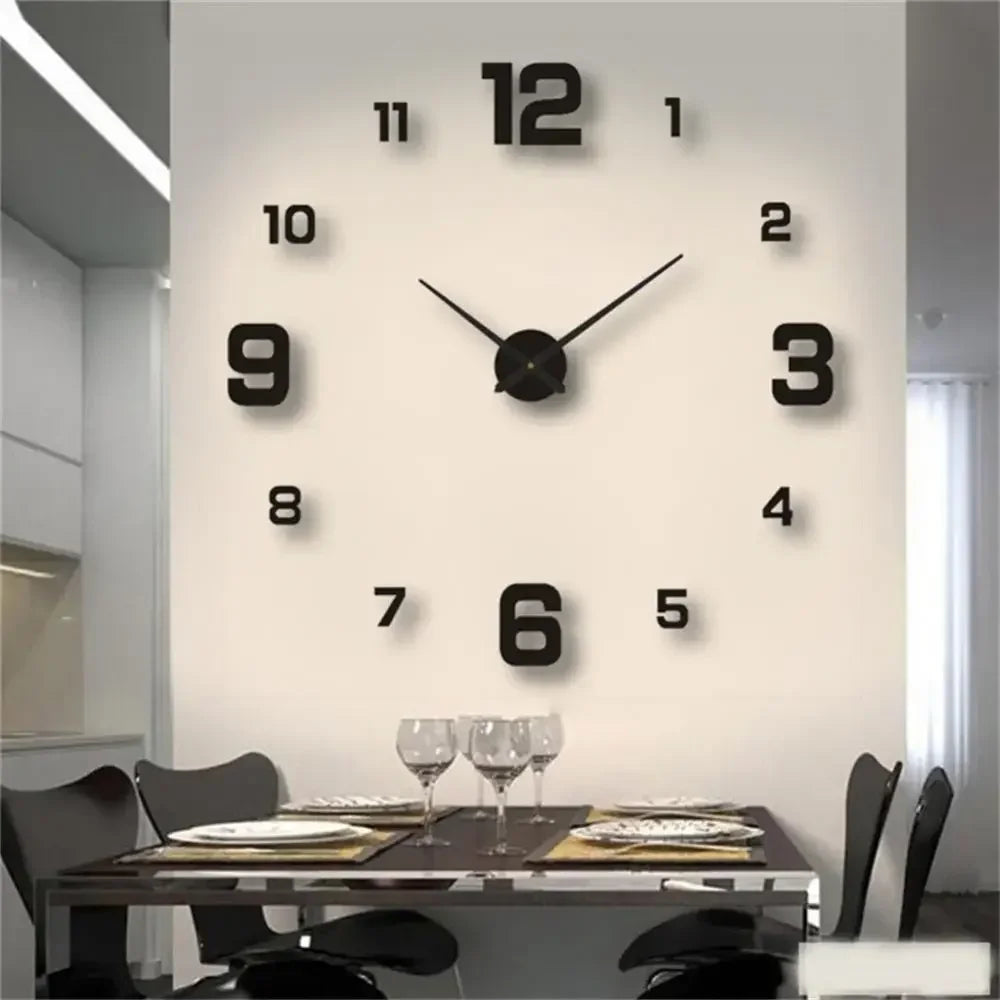 Luminous Acrylic Wall Clock – Modern Frameless Home Decor