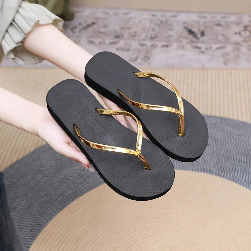 Women's Flat Flip Flop Slippers | Lightweight EVA Indoor Slides