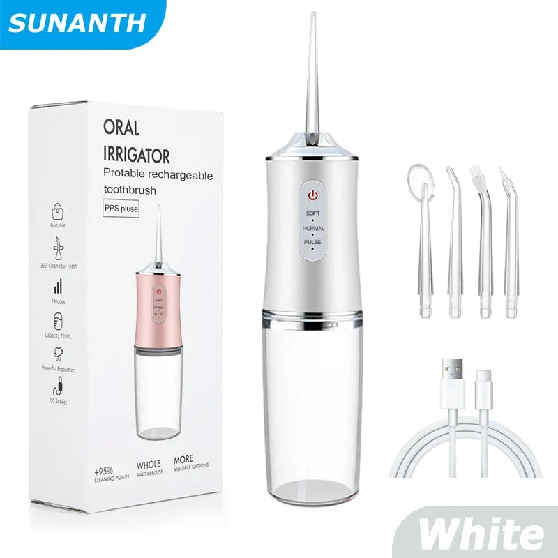 Portable Electric Water Flosser | 4 Jets, 3 Modes, Rechargeable