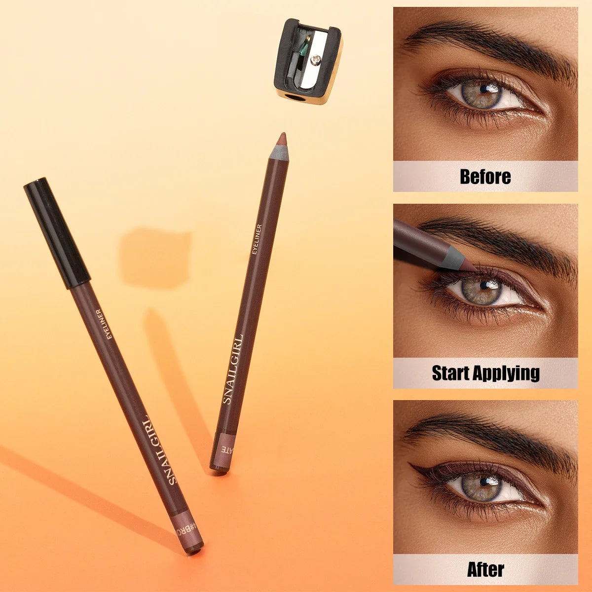 SNAILGIRL Waterproof Gel Eyeliner Pencil – Matte Quick Dry