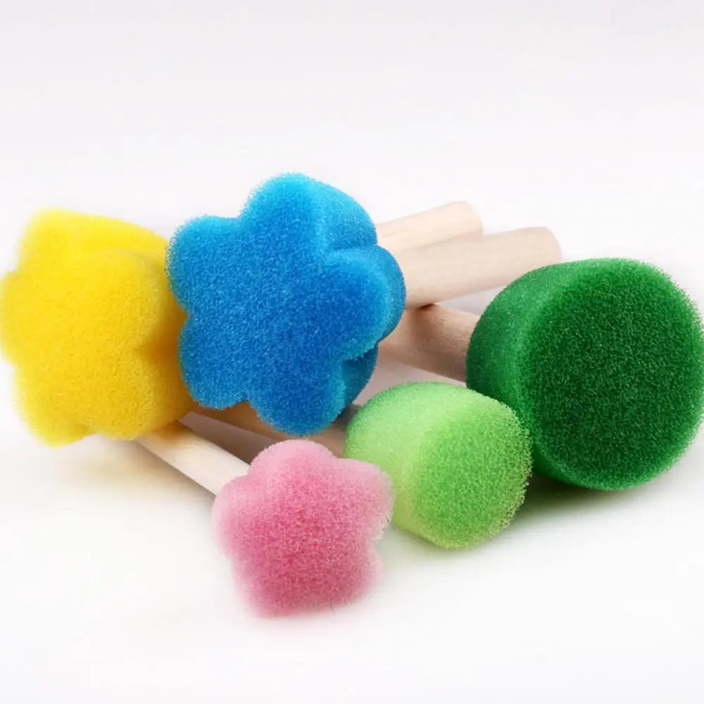 5-Pack Kids Paint Sponges – Easy-Grip Toddler Art Tools
