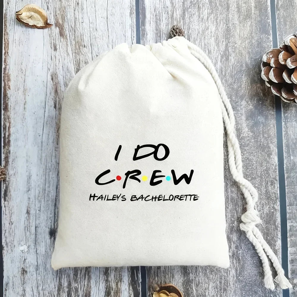 Personalized Friends Themed Drawstring Bag | I Do Crew Bachelorette