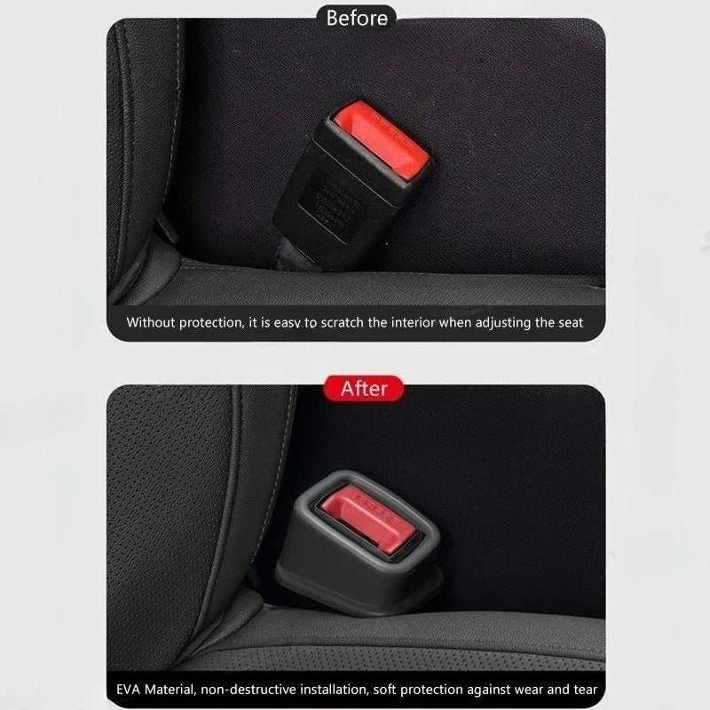 2-Pack Silicone Seat Belt Buckle Holder & Anti-Slip Slot Fixer