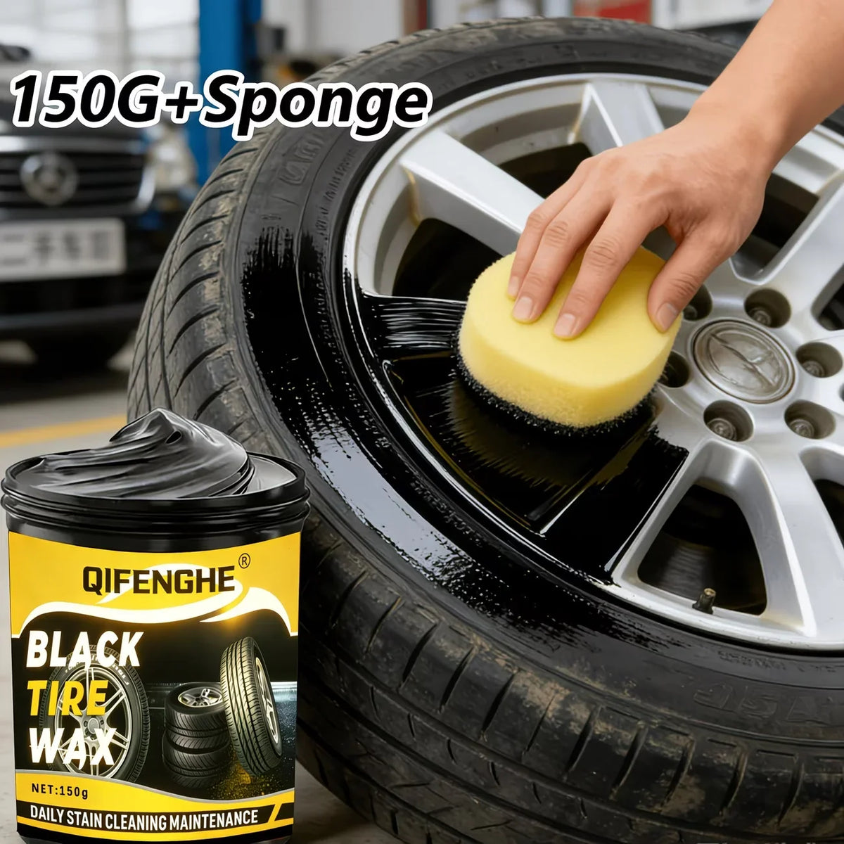 Black Tire Wax – Car Tire Polish, Cleaner & Long-Lasting Shine