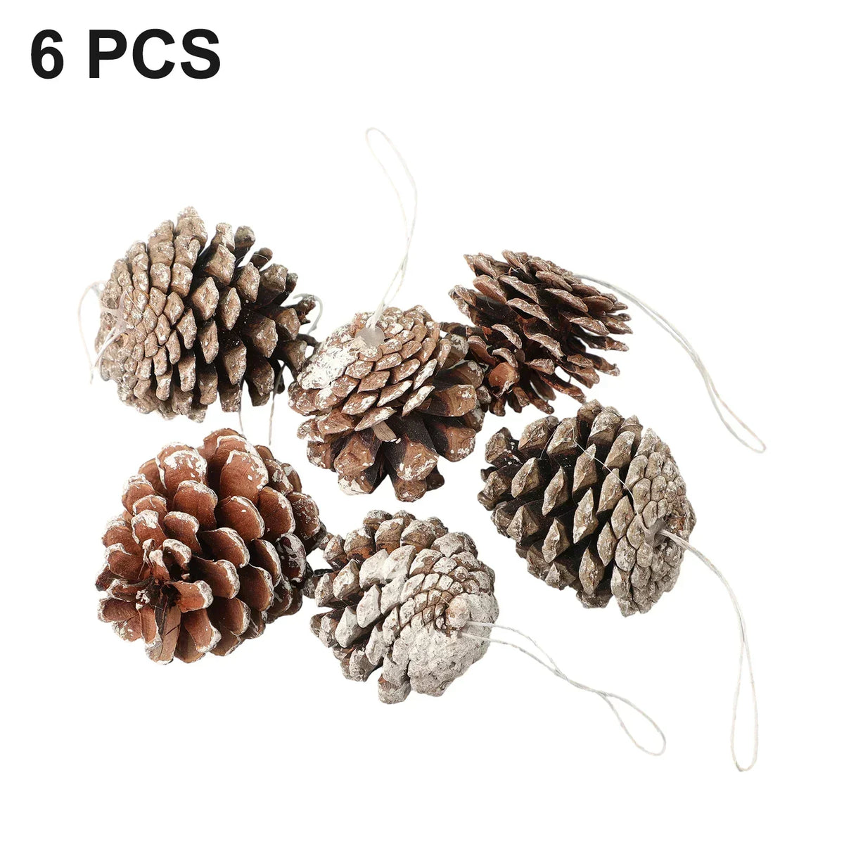 Fake Pine Cone Decorations 6pcs – DIY Christmas & Home Decor