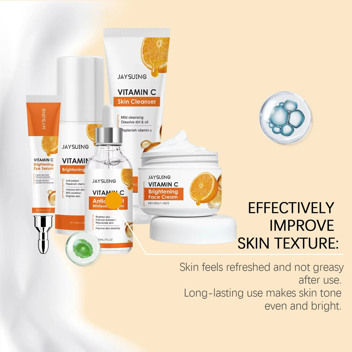 Vitamin C Skincare Set – Serum, Cleanser, Toner & Eye Cream