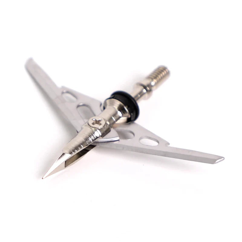 100 Grain Arrowhead Tips Archery Point Hunting Broadheads Plastic