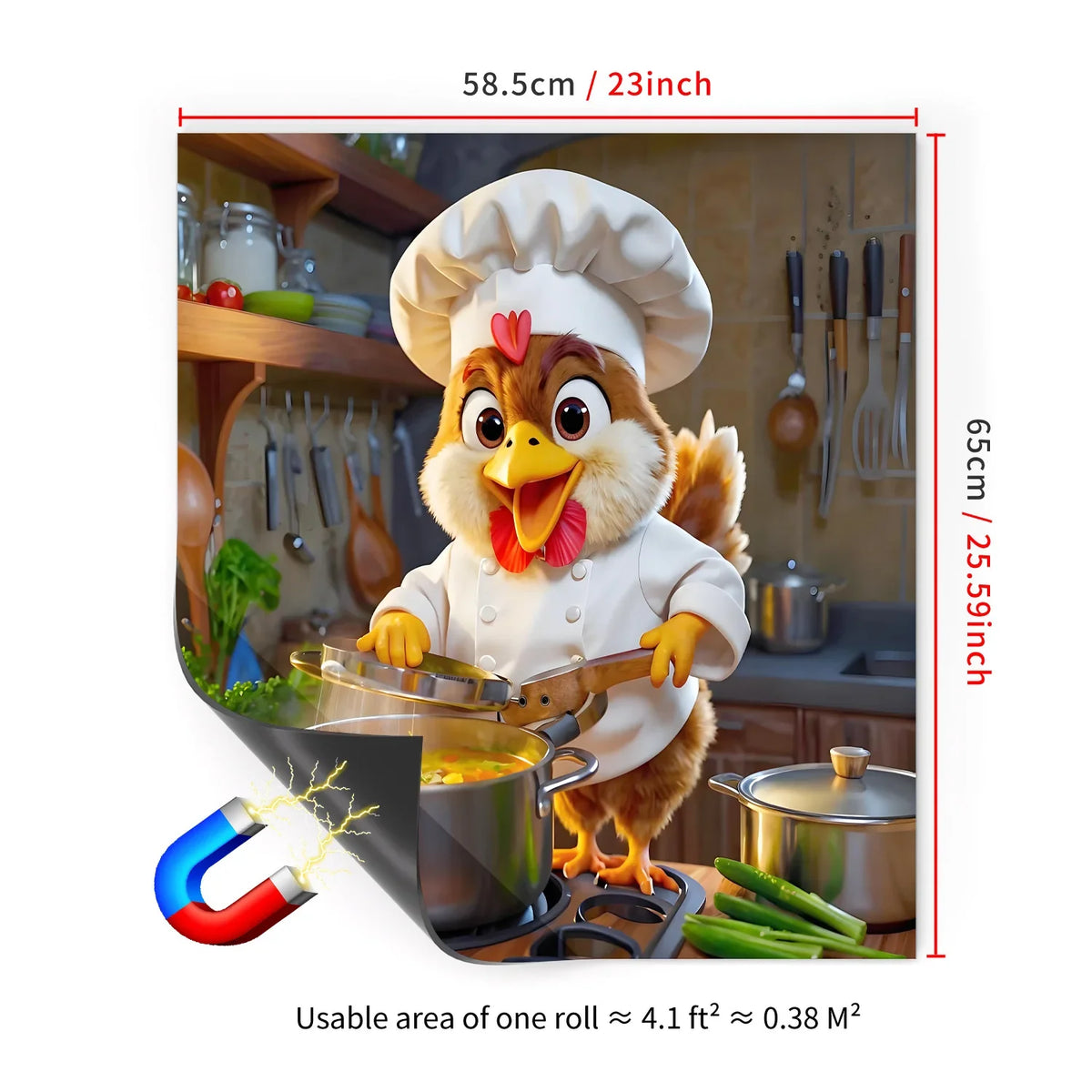 65x58 Household Dishwasher Magnetic Sticker Kitchen Refrigerator