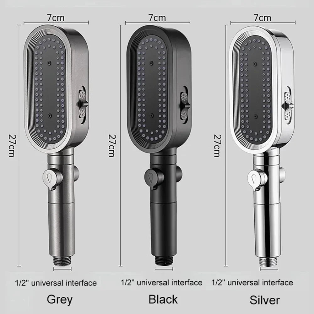3-Mode High Pressure Handheld Shower Head with Water Filter