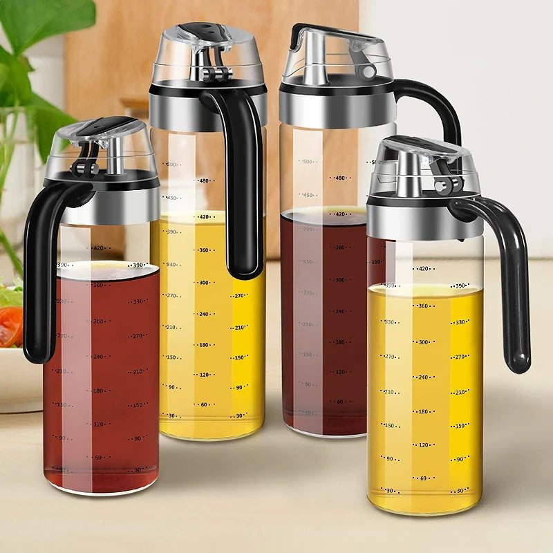 KEMORELA Glass Oil & Seasoning Dispenser Bottle | Drip-Free
