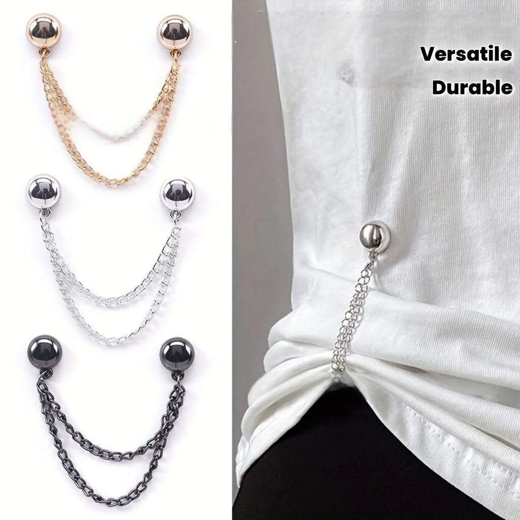 Magnetic Clothing Clip Adjustable Chain Design Spherical Trim