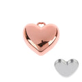 Heart Shape Mini Empty Blush Compact with Mirror & Keychain