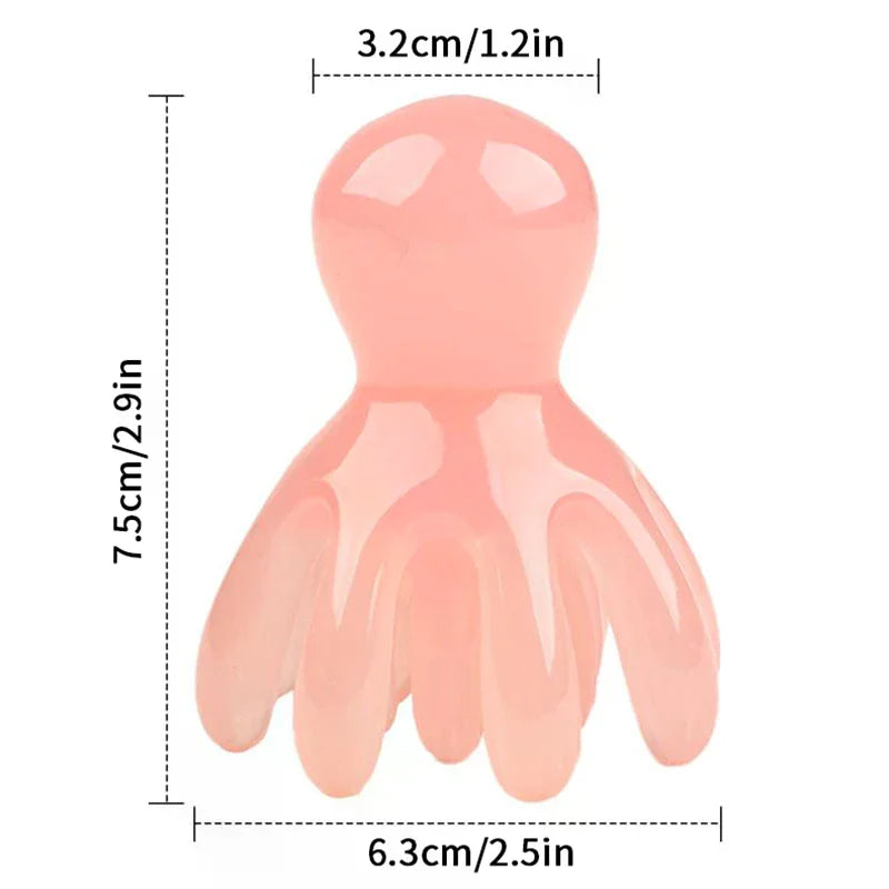 Octopus Scalp Massage Comb | Double Row Resin Gua Sha Tool