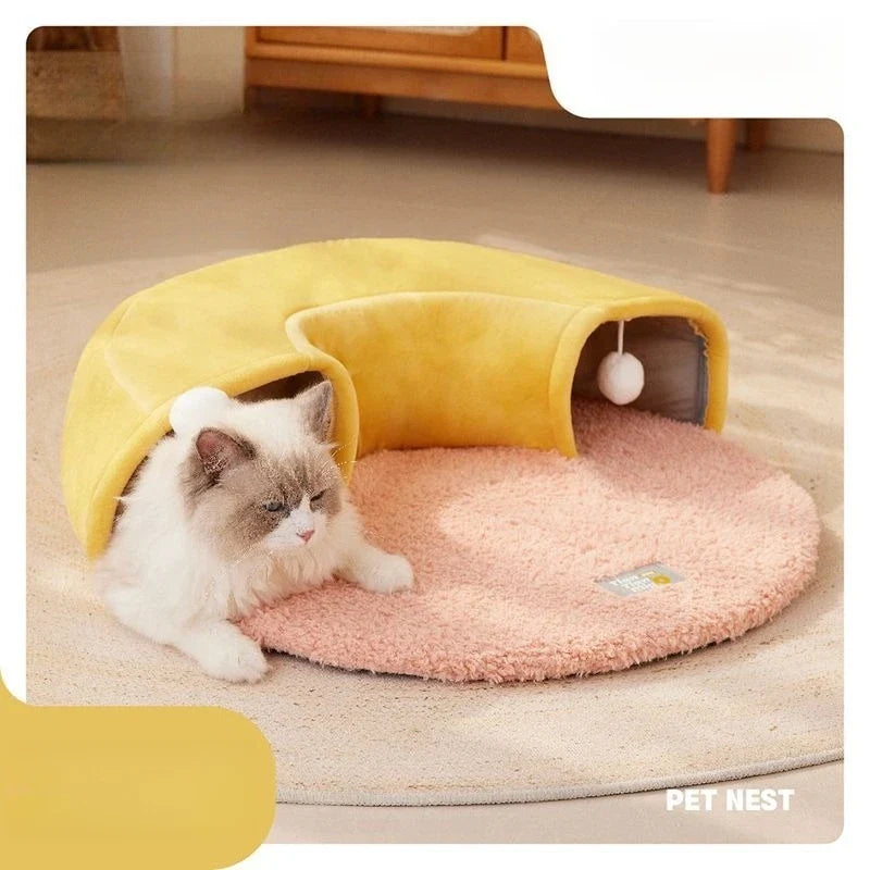 Winter Warm Cat Bed Dog Sleeping Plush Princess Dopamine Little Nest