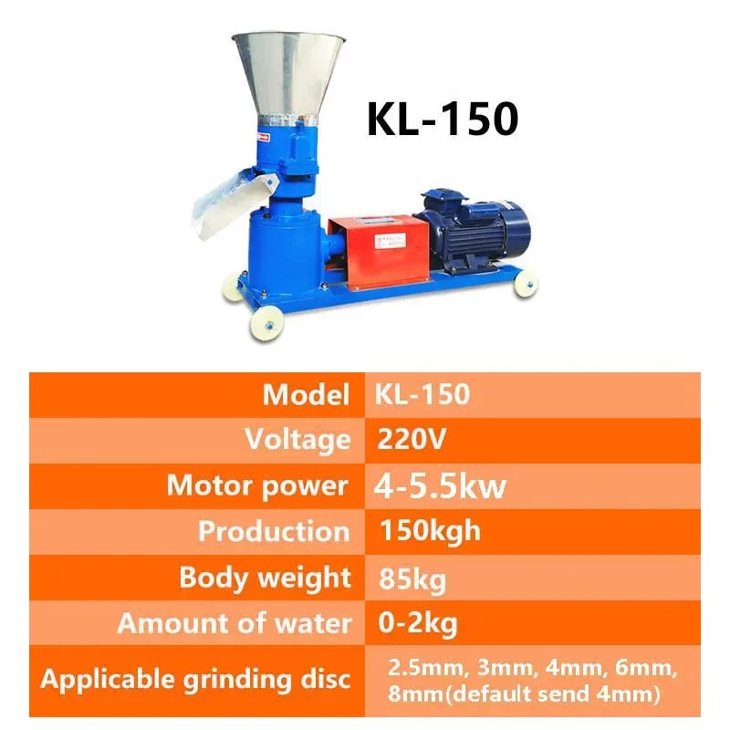 KL-125 Feed Pellet Mill 60–100kg/h | Farm Animal Granulator