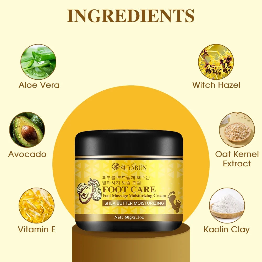 SUYARUN Oat & Witch Hazel Foot Cream – Dry & Cracked Heel Care