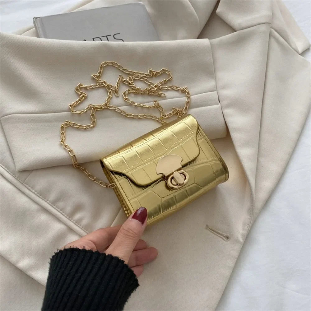 Mini Chain Shoulder Bag – Women's Crossbody Coin Purse Baguette
