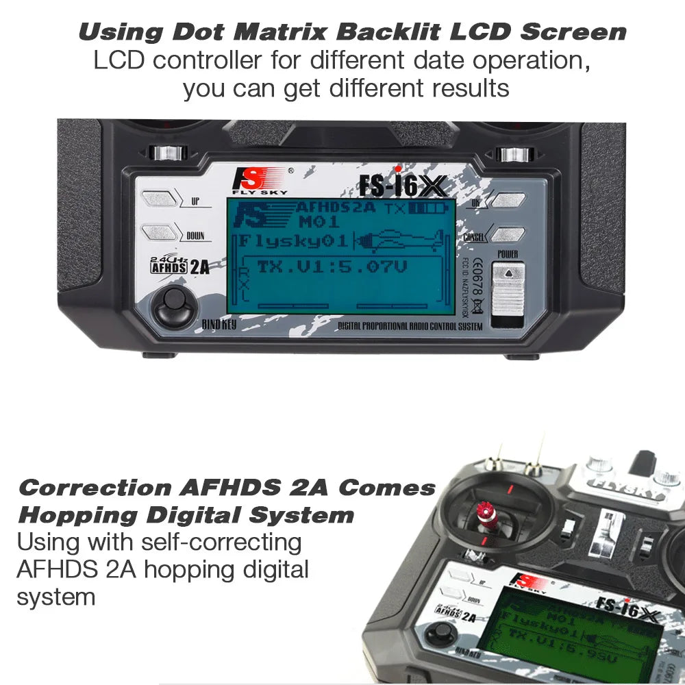 Flysky FS-i6X 10CH 2.4GHz RC Transmitter & FS-iA6B Receiver